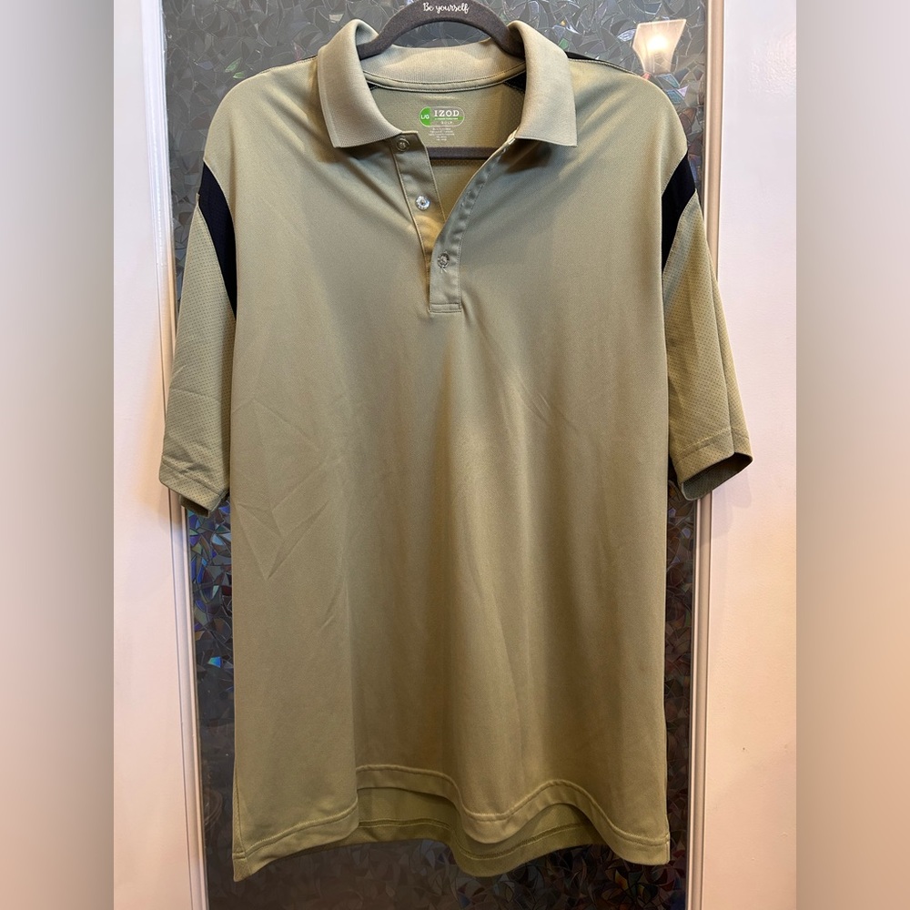 Izod Green and Black Polo Shirt Casual Wear (B4)
